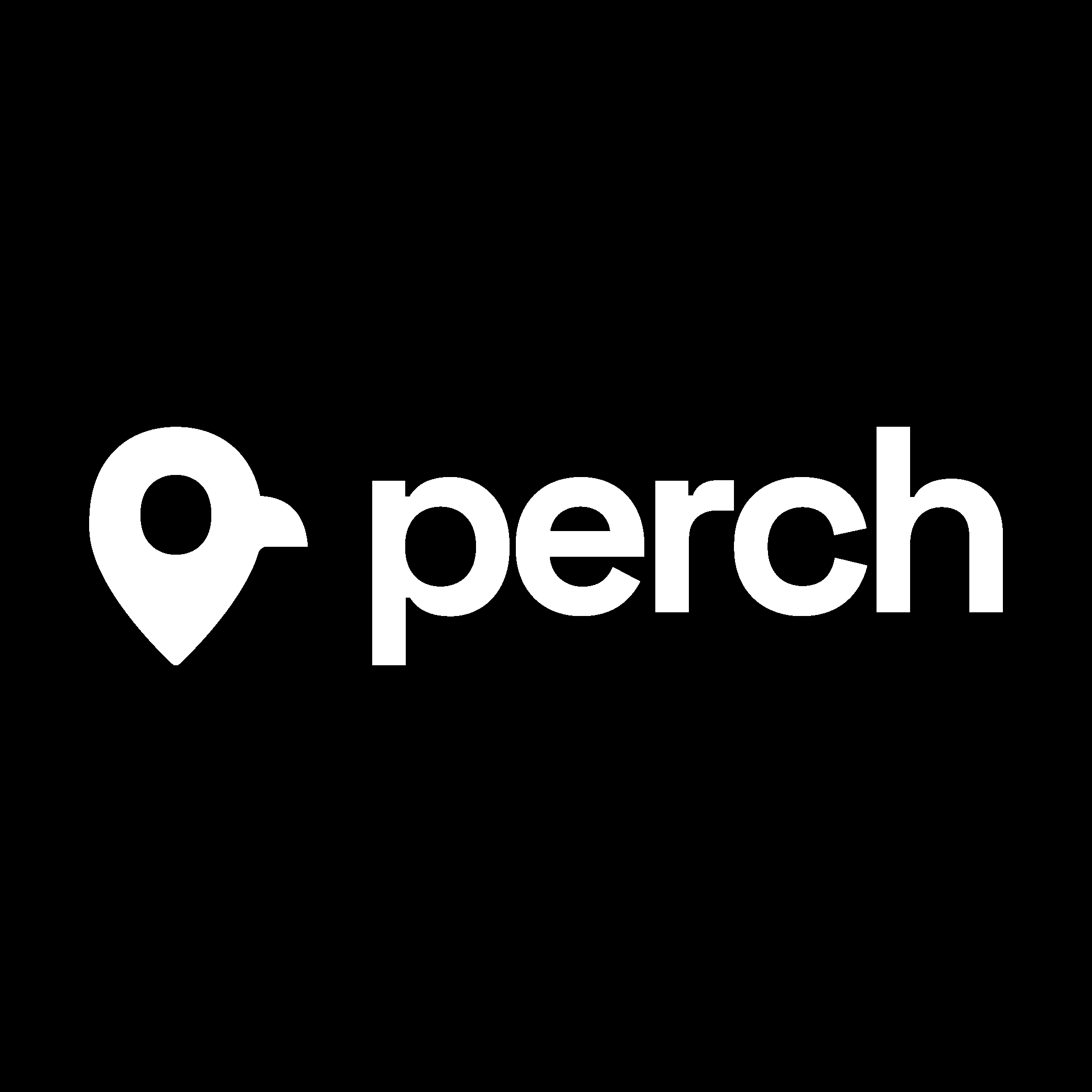 Perch White Logo Vector Logo